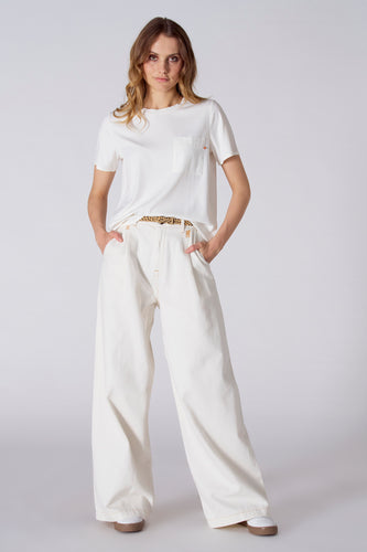 Pantalon coloré - blanc