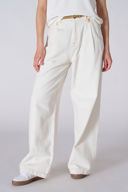 Pantalon coloré - blanc
