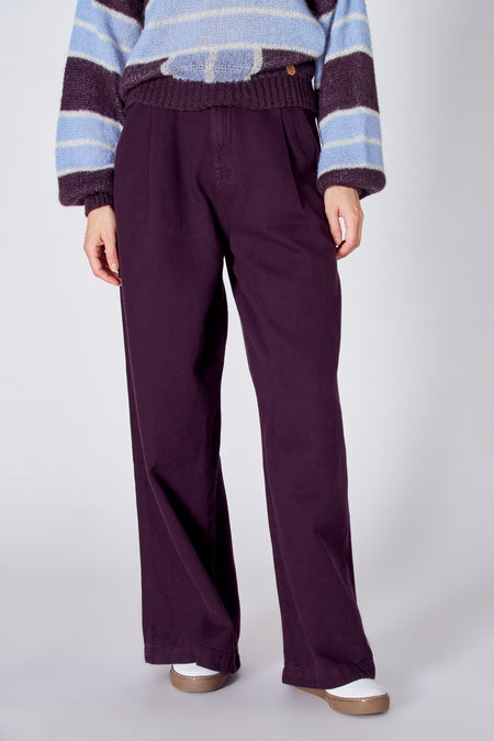 Pantalon coloré - bordeaux