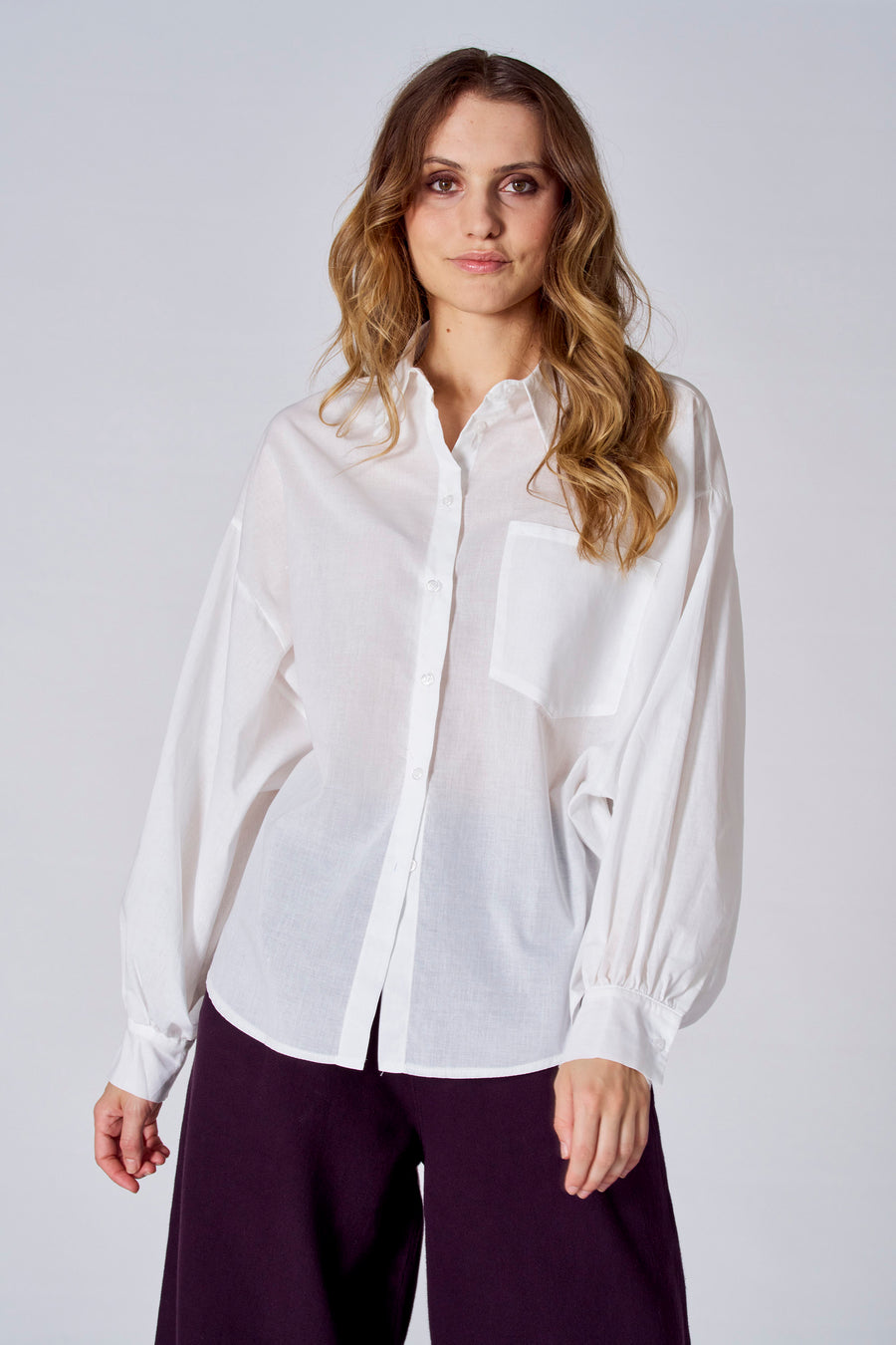 Blouse à manches longues - blanc - Le Fabuleux Marcel de Bruxelles - 1