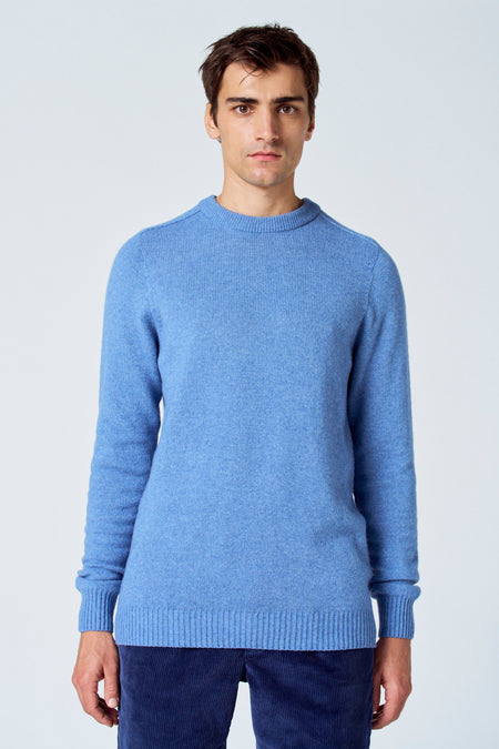 Pull à col rond - bleu
