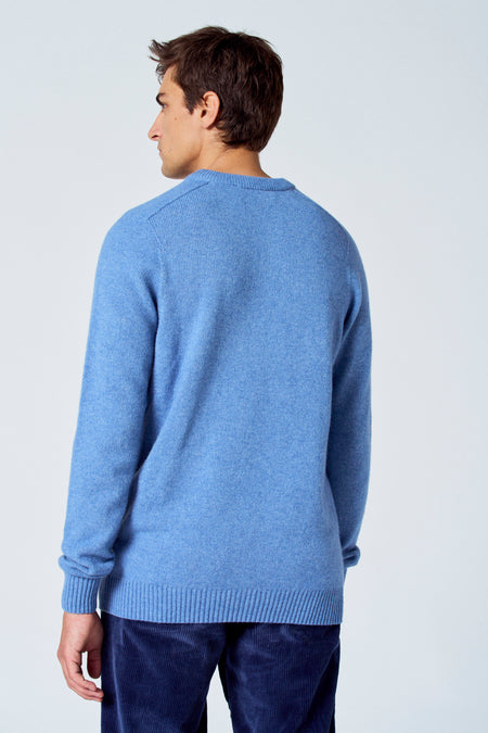 Pull à col rond - bleu