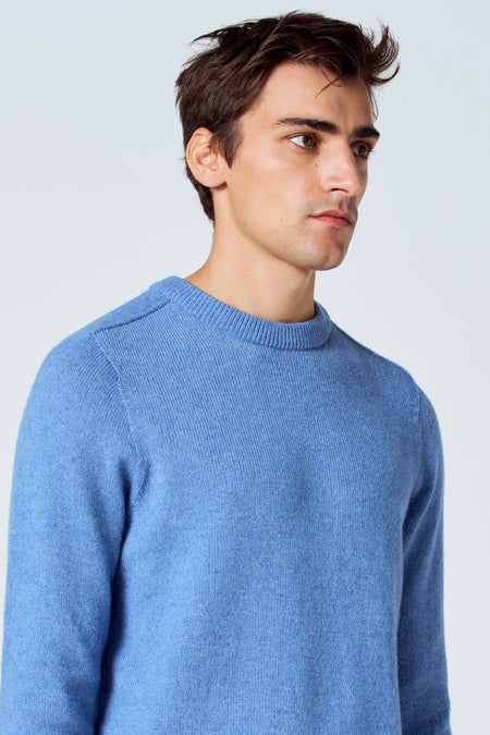 Pull à col rond - bleu