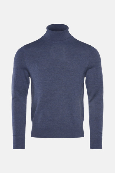 Pull à col roulé - bleu