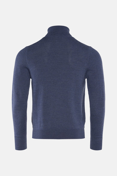 Pull à col roulé - bleu