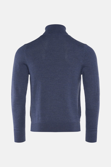 Pull à col roulé - bleu