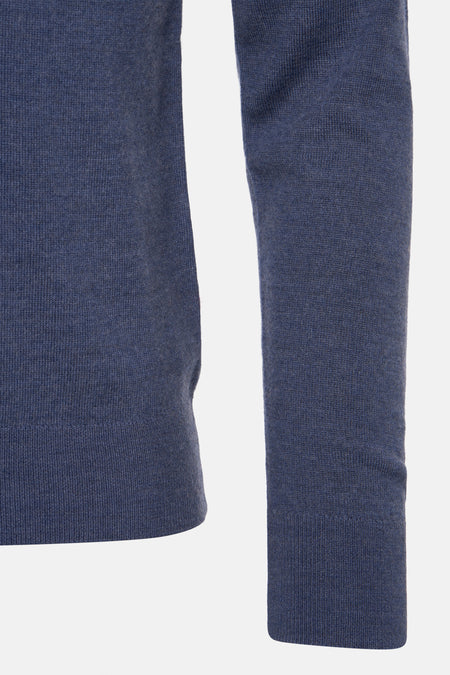 Pull à col roulé - bleu