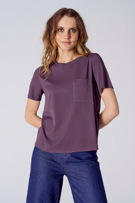 Blouse à manches courtes - bordeaux