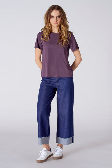 Blouse à manches courtes - bordeaux