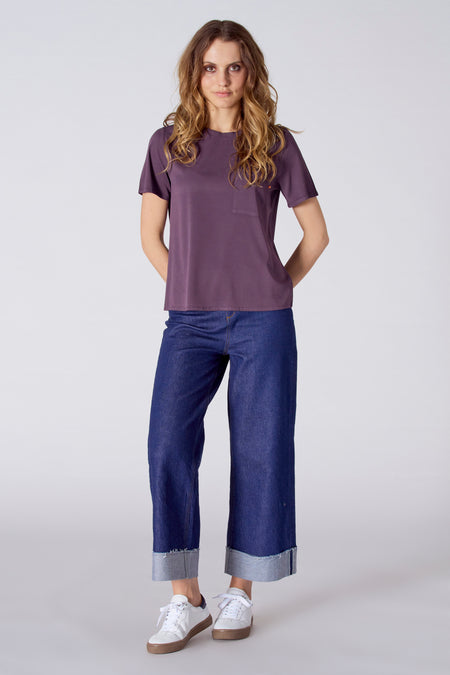 Blouse à manches courtes - bordeaux