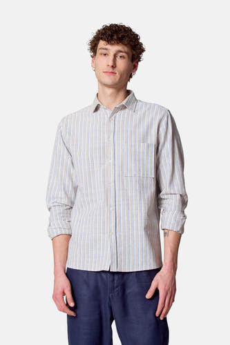Chemise multicolore à longues manches de Le Fabuleux Marcel de Bruxelles, avec un motif rayé.