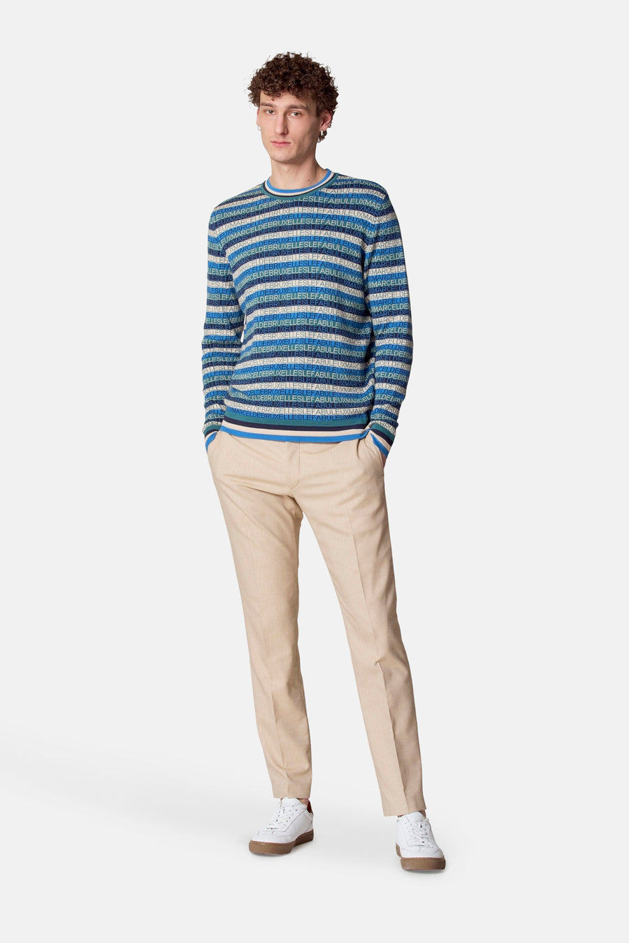 Pull à col rond - Bleu - Le Fabuleux Marcel de Bruxelles - 2