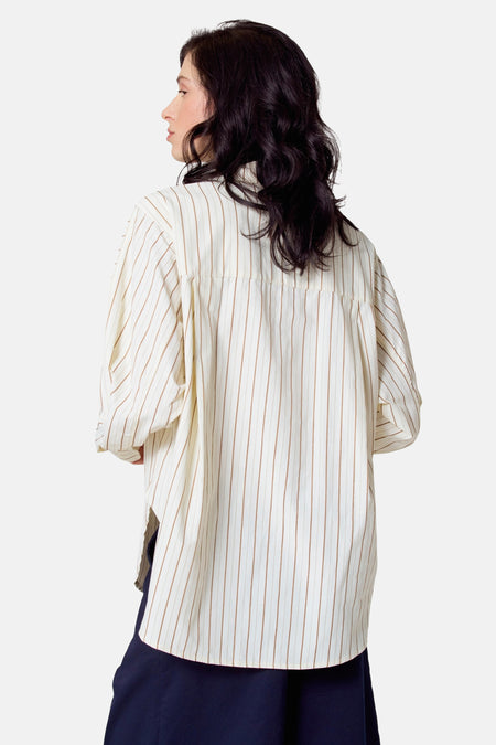 Chemise à manches longues - Beige