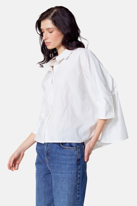 Chemise à manches longues - blanc