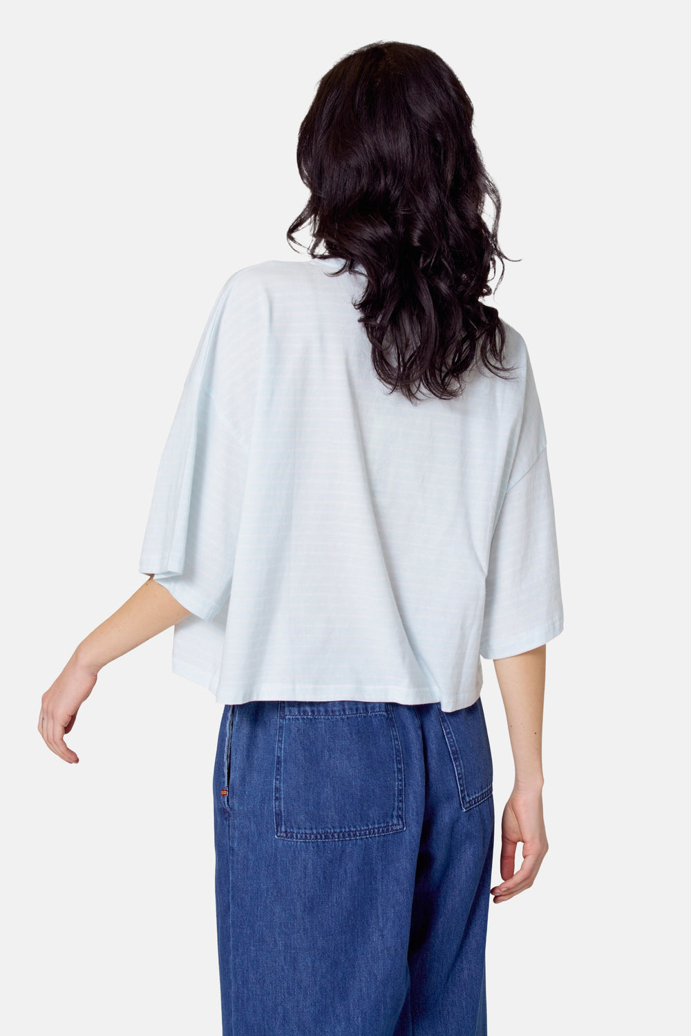 Top uni manche courte Bleu - Le Fabuleux Marcel de Bruxelles