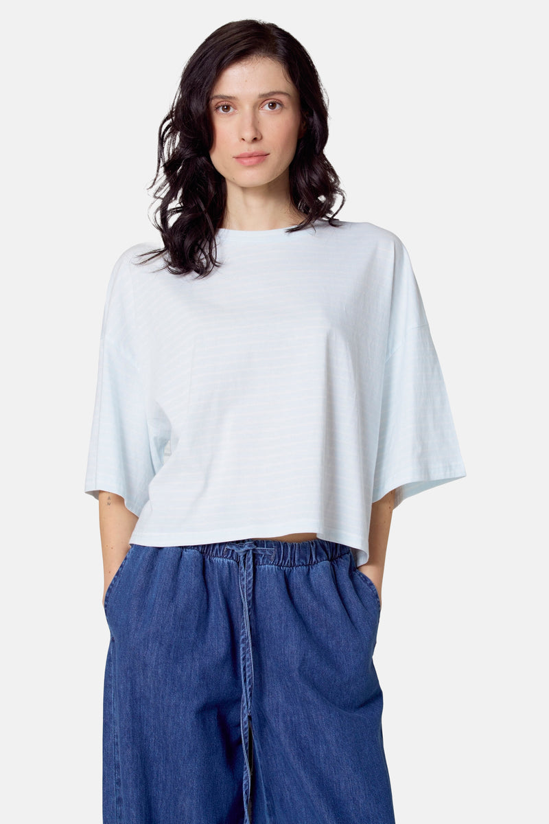 Top uni manche courte Bleu - Le Fabuleux Marcel de Bruxelles