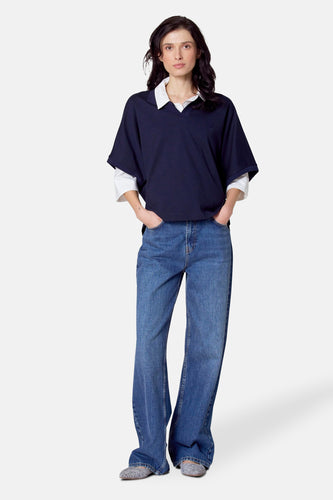 Polo à manches courtes - bleu - Le Fabuleux Marcel de Bruxelles