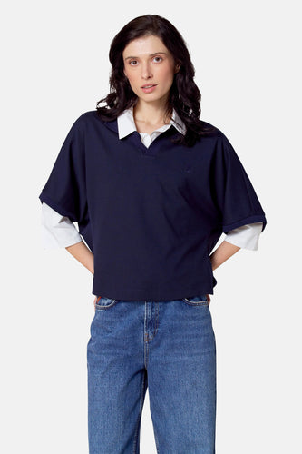 Polo à manches courtes - bleu - Le Fabuleux Marcel de Bruxelles