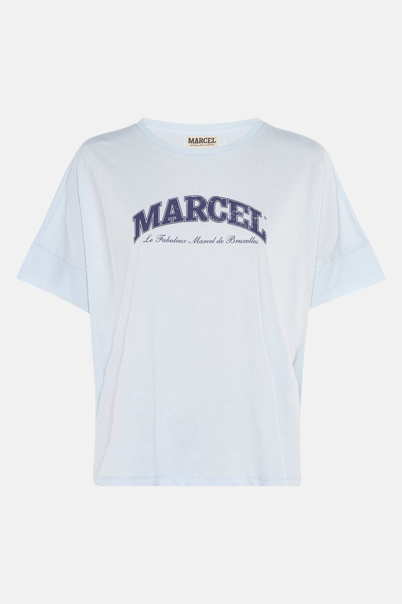 Top uni manche courte Bleu - Le Fabuleux Marcel de Bruxelles