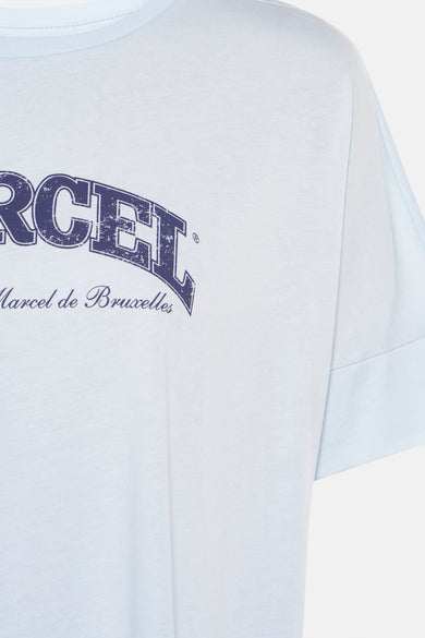 Top uni manche courte Bleu - Le Fabuleux Marcel de Bruxelles