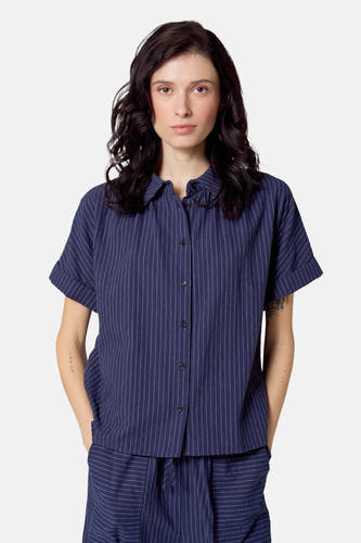 Chemise à manches courtes - bleu