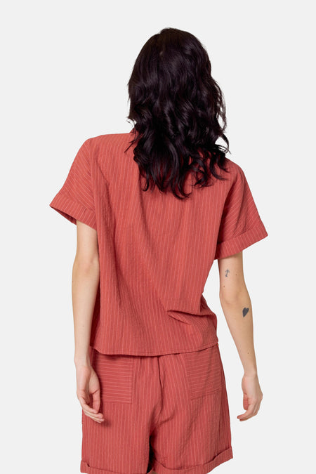 Chemise à manches courtes - rouge