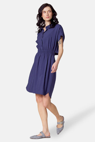 Robe à manches courtes - bleu