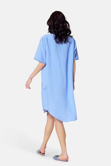 Robe à manches courtes - bleu