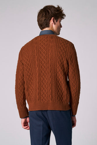 Pull à col rond - brun - Le Fabuleux Marcel de Bruxelles