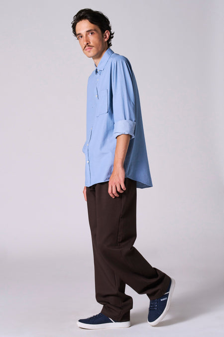 Chemise (manches longues) Bleu - Le Fabuleux Marcel de Bruxelles