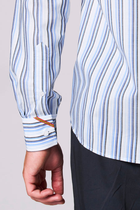Chemise à manches longues - Bleu