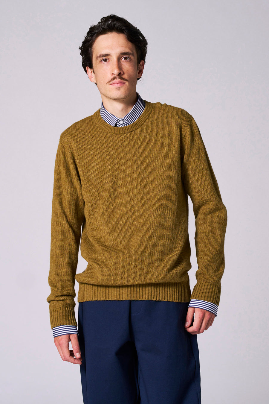 Pull à col rond - vert - Le Fabuleux Marcel de Bruxelles