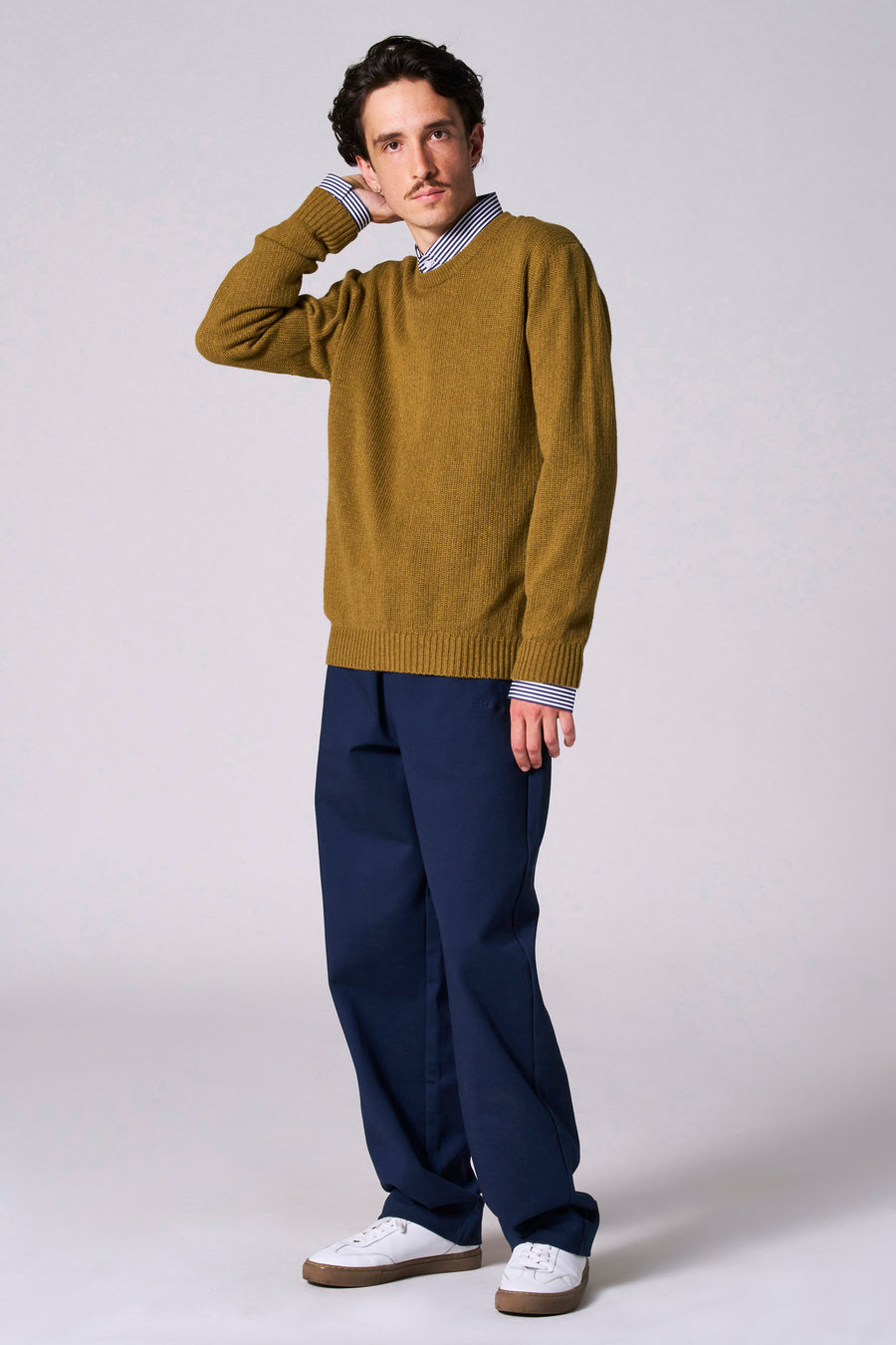 Pull à col rond - vert - Le Fabuleux Marcel de Bruxelles