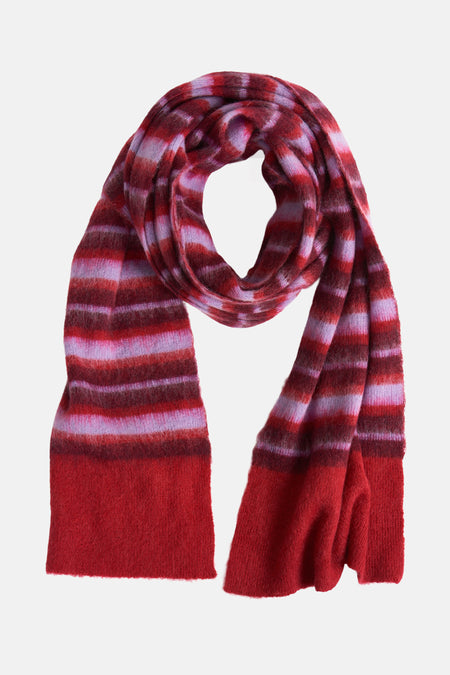 Écharpe d'hiver multicolore de Le Fabuleux Marcel de Bruxelles, avec un motif rayé et une douce texture.