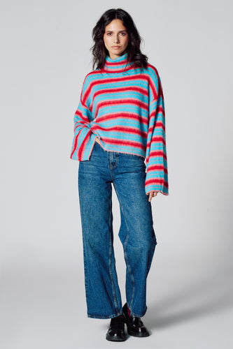 Pull à col roulé - multicolore