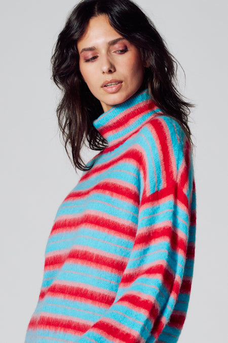 Pull col roulé Multicolore - Le Fabuleux Marcel de Bruxelles