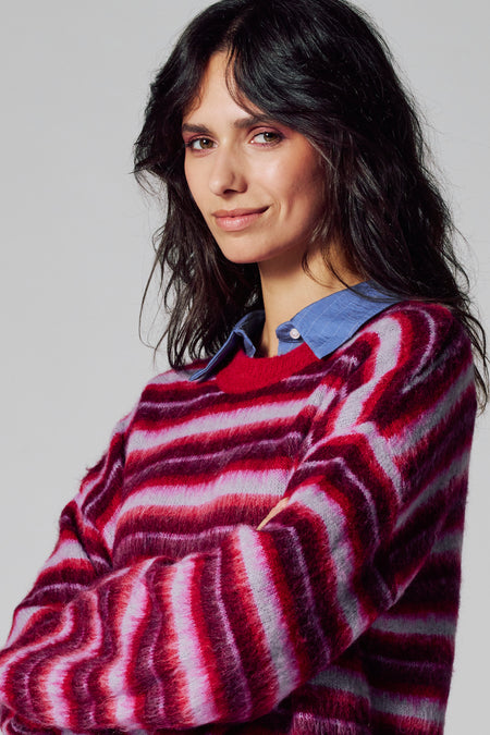 Pull à col rond - multicolore