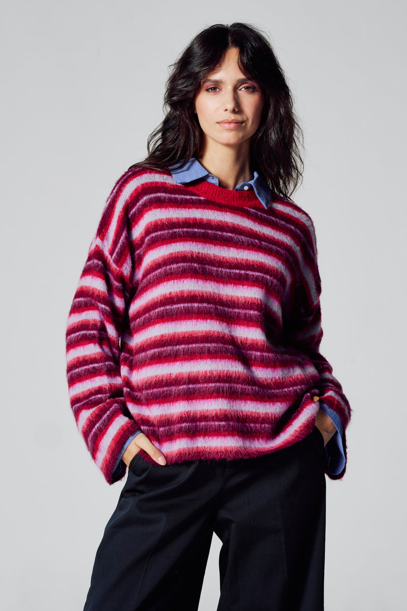 Pull col O Multicolore - Le Fabuleux Marcel de Bruxelles