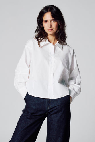 Chemise à manches longues - blanc