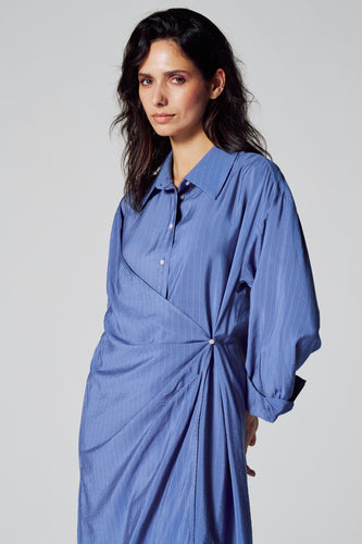 Robe à manches longues - Bleu - Le Fabuleux Marcel de Bruxelles - 8