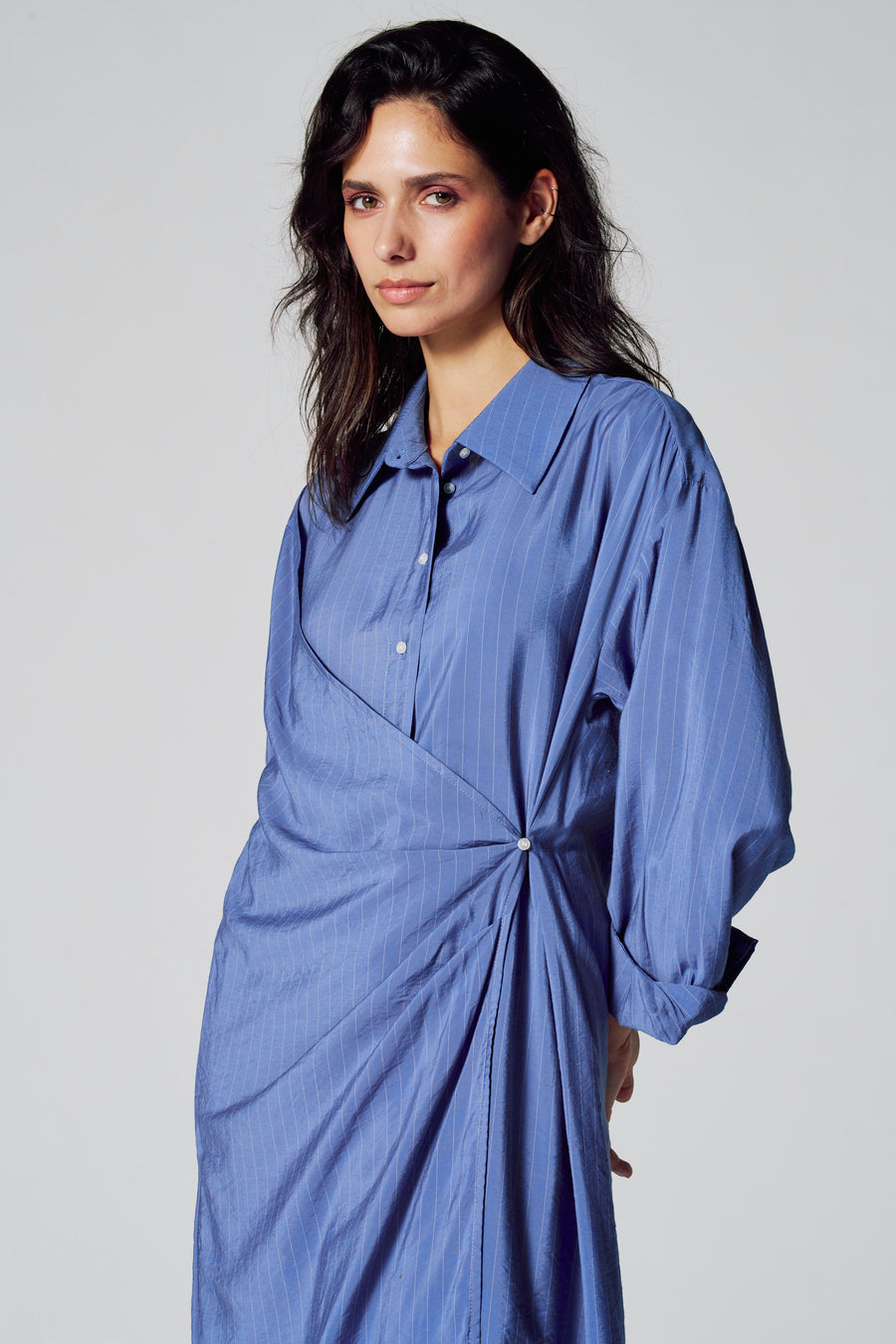 Robe à manches longues - Bleu - Le Fabuleux Marcel de Bruxelles - 5