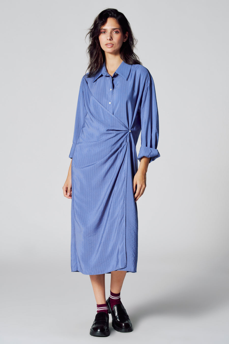 Robe à manches longues - Bleu - Le Fabuleux Marcel de Bruxelles - 1