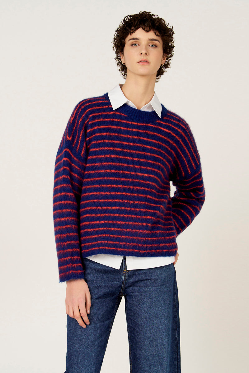 Pull à col rond - multicolore