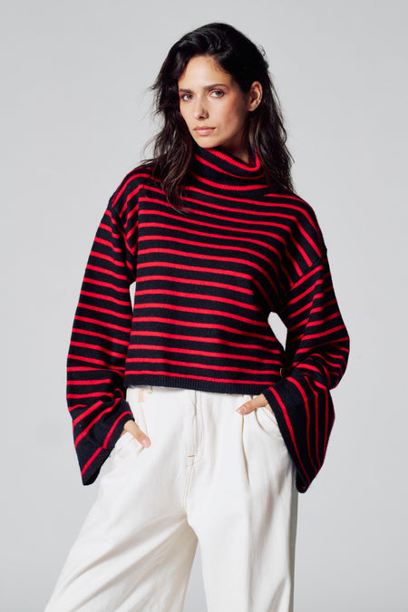 Pull col roulé Multicolore - Le Fabuleux Marcel de Bruxelles