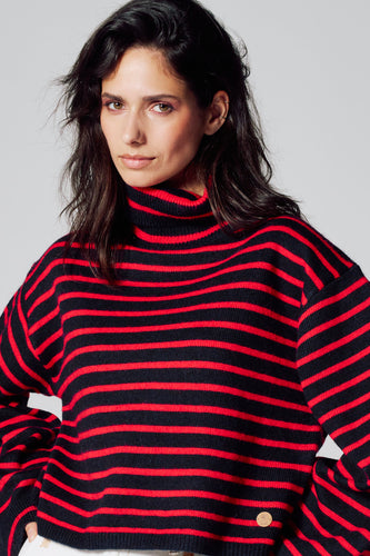 Pull à col roulé - multicolore - Le Fabuleux Marcel de Bruxelles