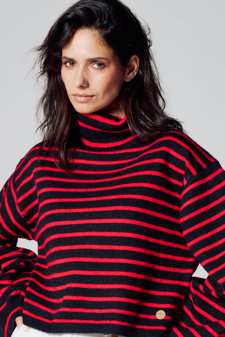 Pull col roulé Multicolore - Le Fabuleux Marcel de Bruxelles