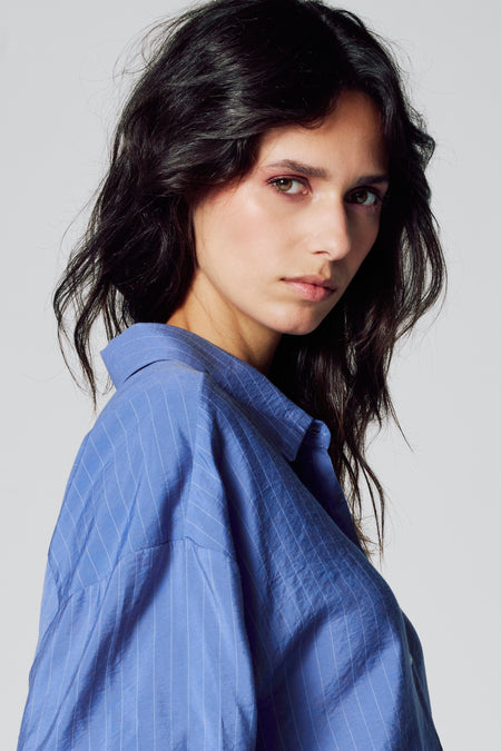 Chemise à manches longues - Bleu