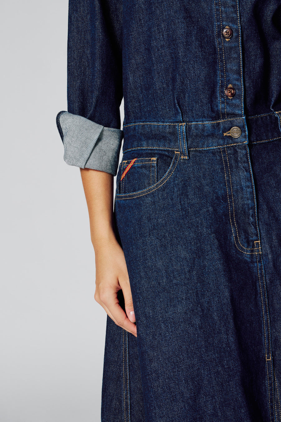 Robe à manches longues - dark blue denim - Le Fabuleux Marcel de Bruxelles