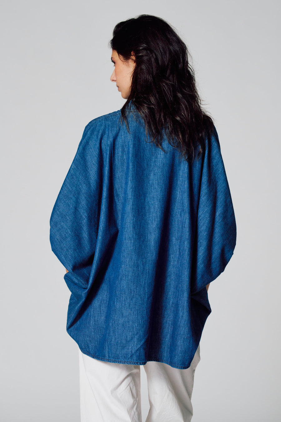 Chemise à manches courtes - dark blue denim - Le Fabuleux Marcel de Bruxelles