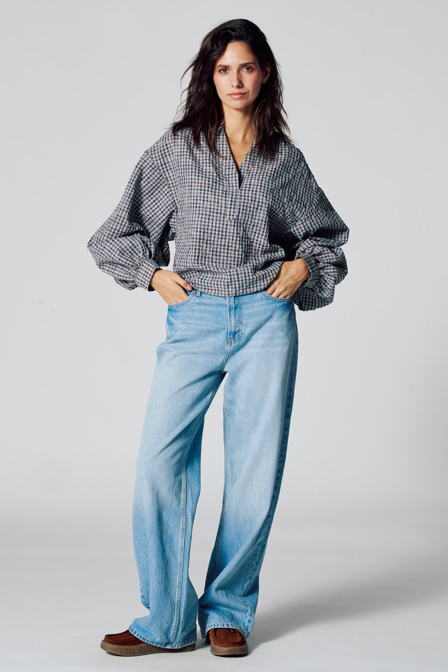 Blouse à manches longues - Multicolore